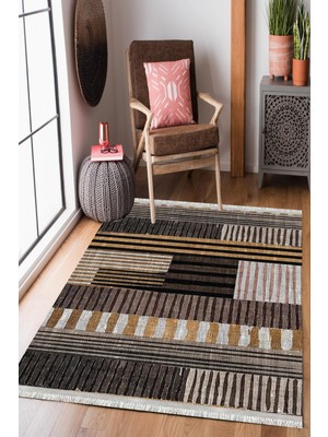 Homier Collection Homier Westa Kalitesi Yıkanabilir Kaymaz Taban Kilim ve Yolluk H-PW-8025A