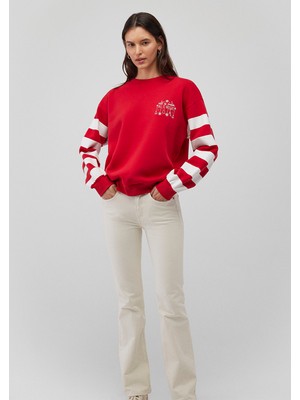 Mavi Yılbaşı Temalı Kırmızı SWEATSHIRT1S10335-70390