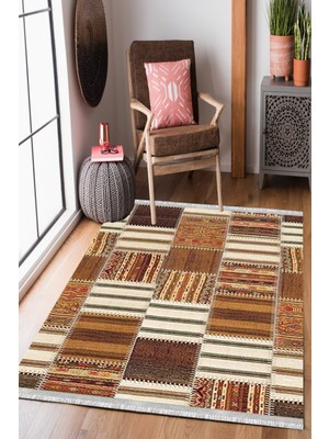 Homier Collection Homier Westa Kalitesi Yıkanabilir Kaymaz Taban Kilim ve Yolluk H-PW-8074A