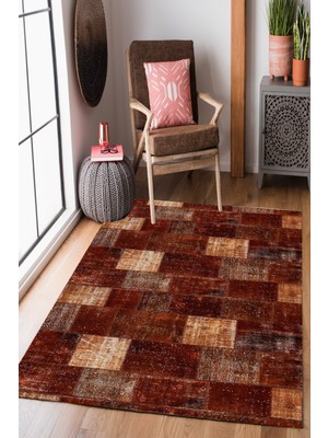 Homier Collection Kısa Saçaklı Westa Serisi Yıkanabilir Kaymaz Taban Antibakteriyel Kilim PW-8006A