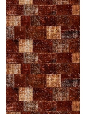 Homier Collection Kısa Saçaklı Westa Serisi Yıkanabilir Kaymaz Taban Antibakteriyel Kilim PW-8006A