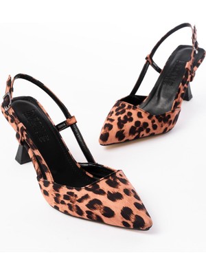 Ellolita Luxury Shoes ST-002 Leopar Günlük 7 cm Topuklu Bayan Ayakkabı