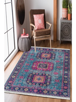 Homier Collection Homier Westa Kalitesi Yıkanabilir Kaymaz Taban Kilim ve Yolluk H-OT-4137B