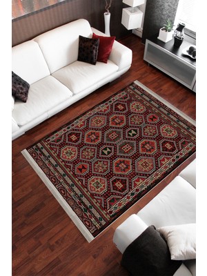 Homier Collection Kısa Saçaklı Westa Serisi Yıkanabilir Kaymaz Taban Antibakteriyel Kilim OT-4069A