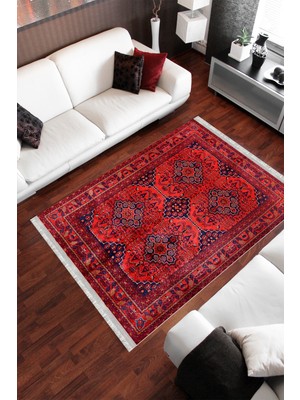 Homier Collection Kısa Saçaklı Westa Serisi Yıkanabilir Kaymaz Taban Antibakteriyel Kilim OT-4067A