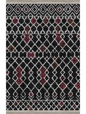 Homier Collection Kısa Saçaklı Westa Serisi Yıkanabilir Kaymaz Taban Antibakteriyel Kilim OT-4015A