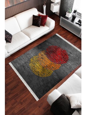 Homier Collection Homier Westa Kalitesi Yıkanabilir Kaymaz Taban Kilim ve Yolluk H-MD-0040B