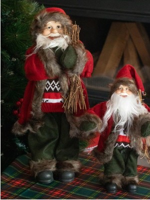 Mediterian Renkli Noel Baba Dekor Süsü 35 cm, Yılbaşı Eğlencesine Renk Katın