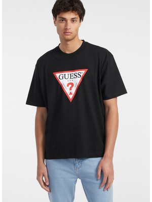 Guess Jeans Siyah Erkek T-Shirt M4YI45K8FQ4JBLK Gj Ss Cn Os Iconıc