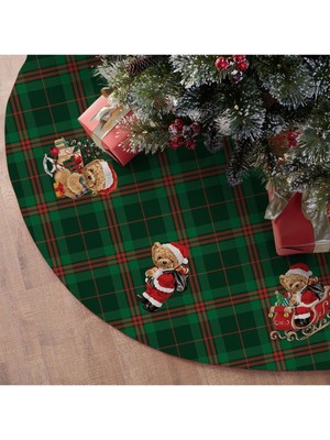 Mediterian Renkli Çam Ağacı Altı Dekoratif Örtü, Şık ve Sevimli Tasarım