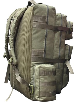 My Geppeto Bag Askeri Taktik Haki Çok Bölmeli Saldırı Çantası Su Geçirmez Kumaş Erkek 75+5 Lt Dağcılık