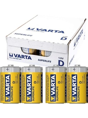 Varta Superlife Çinko Büyük D Boy Pil 24'lü Paket