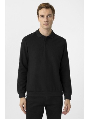 Süvari Polo Yaka Waffle Sweat