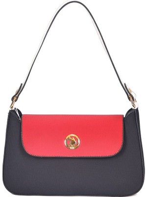 U.S. Polo Assn. Kadın Omuz Çanta Lacivert-Beyaz-Kırmızı Us24283