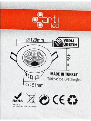 7 Watt Sıva Altı Cob LED Panel-Beyaz Işık