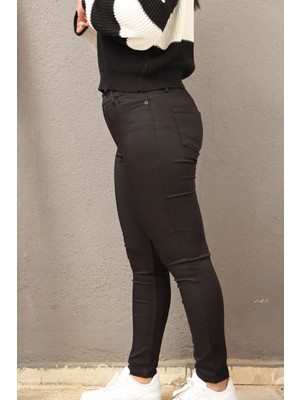 Dar Paça Kot Pantolon / Siyah