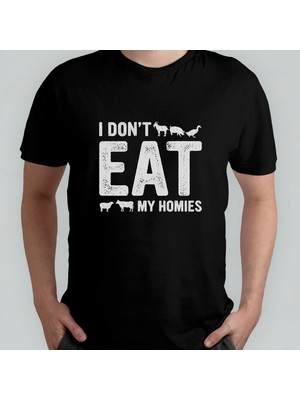 Pixxa Vegan Vejetaryen Vegetarian  Pamuklu Bisiklet Yaka T-Shirt Model 2