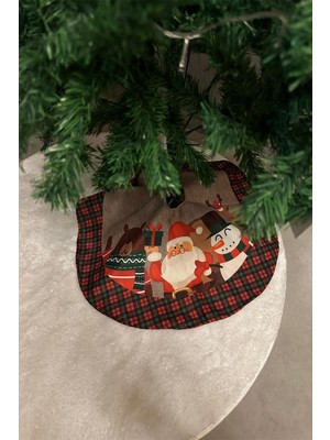 Tekno Trust Yılbaşı Çam Ağacı Altı Ayak Örtüsü Yıkanabilir Kumaş Cırtlı 65X65