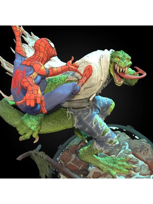 Saranostra Spiderman Vs Lizard Dev Boyut 3D Figür