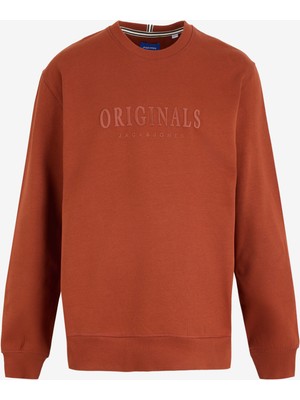Jack & Jones Bisiklet Yaka Kırmızı Erkek Sweatshırt 12265756_JORFREDERIKSBERG Sweat Cre
