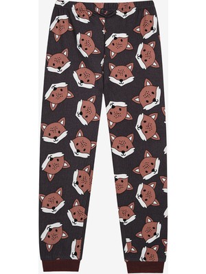 Penti Erkek Çocuk Fun Fox Antik Yeşil Termal Pijama Takımı