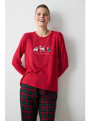 Penti Woofmas Kırmızı Sweatshirt