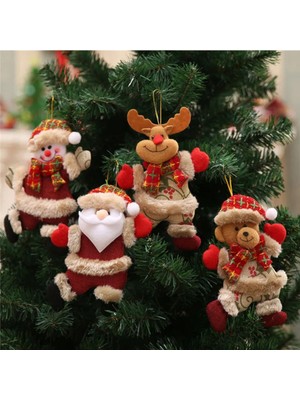 Merry Christmas Süsler Noel Ağacı Askılı Oyuncaklar Yılbaşı Ağacı Dekorasyon 4 Adet