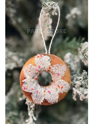 Tekno Trust Granül Serpiştirilmiş Donut Yılbaşı Ağacı Süsü 8 cm Renkli Parıltılı Yeni Yıl Strafor Çam Ağaç Süsü