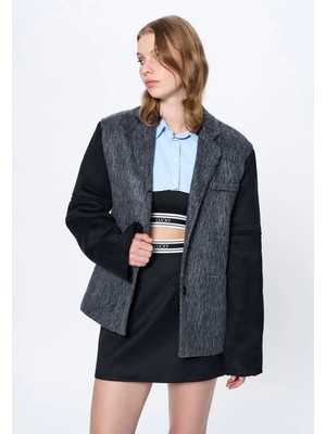 Olla Collection Match Detaylı Ceket Gri