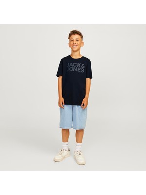 Jack & Jones Çocuk Bisiklet Yaka Baskılı Logolu Tişört