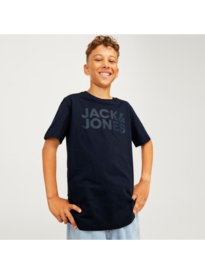 Jack & Jones Çocuk Bisiklet Yaka Baskılı Logolu Tişört