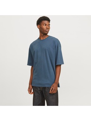 Jack & Jones Erkek Bisiklet Yaka Düz Renk Tişört - Charge