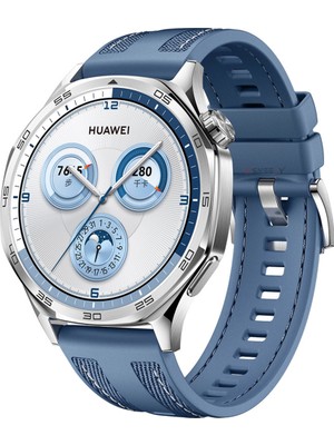 Sneezy Huawei Watch Gt5 Pro 46MM ile Uyumlu Metal Tokalı Dikiş Detaylı Şık Dokuma Silikon Kordon