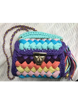 El Örgüsü Şık Omuz Çantası