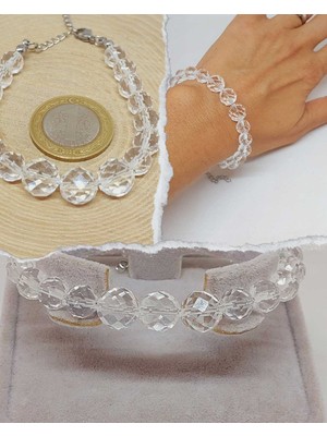 Yaşam Tohumu Parlayan Yıldızlar Serisi Kristal Kuvars Taşı Tasarım Bileklik