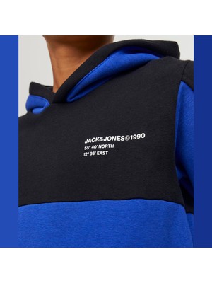 Jack & Jones Çocuk Logo Baskılı Kapüşonlu Sweatshirt - Force