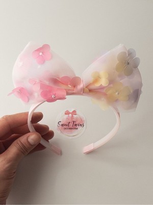 Sweet Twins Accessories Çiçekli Fiyonklu Çocuk Tacı