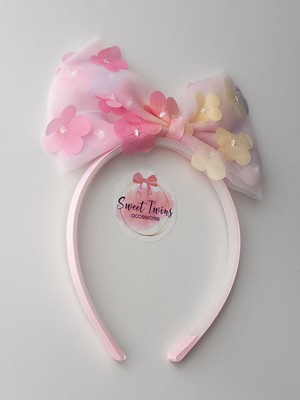 Sweet Twins Accessories Çiçekli Fiyonklu Çocuk Tacı