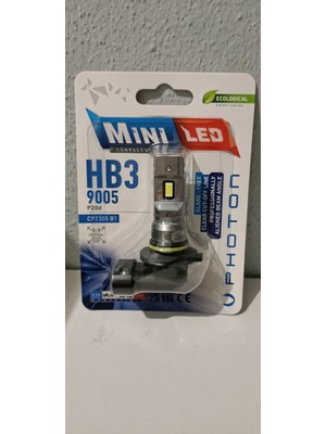 Photon HB3-9005 Mini Compact  LED Oto Ampul Photon 2li Set 2ADET