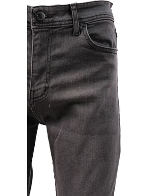 V214 Erkek Slim Likralı Jean Pantolon Tom Gri