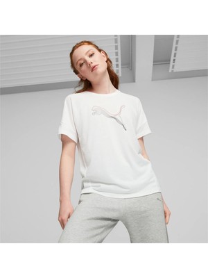 Puma Evostrıpe Tee Kadın T-Shirt 676070-02 White