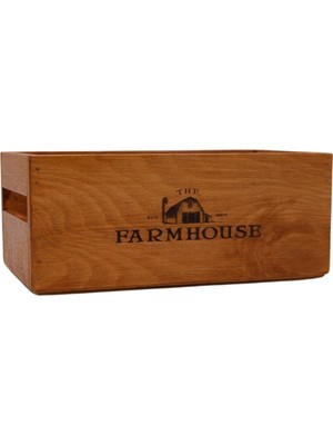 Tun's Atelier Farmhouse Ahşap Organizer 25 cm   x  16 cm  Genişlik, 9 cm  Yükseklik Çok Amaçlı Düzenleyici Suya Dayanıklı