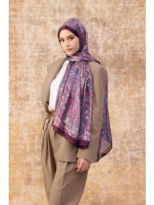 İpekhan Fuşya Hint Vual Şal -  5003-13