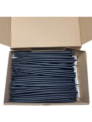 20 cm Yüksekliğinde Konik Party Mum (12 Li ) Siyah