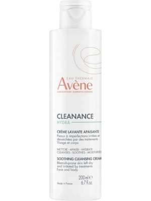 Avene Cleanance Hydra Temizleyici Krem 200 ml Tüm Cilt Tipleri İçin Kurumuş Ciltlere Özel
