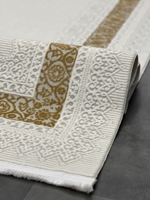 Uzel Woolen Pera Akrilik Salon Halısı,oturma Odası Halısı, Modern Halı 4502-GOLD