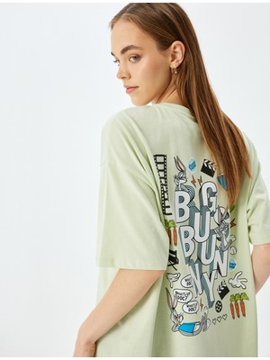 Koton  Bugs Bunny Lisanslı Arkası Baskılı Pamuklu T-Shirt