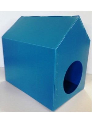 Mediterian Mavi Renkli Rahat ve Şık Kedi Kulübesi, Konforlu Tasarım