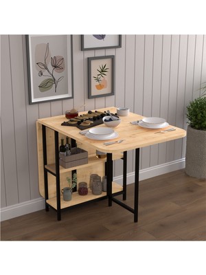Asra Trend Lüks Katlanır Mutfak Yemek Masası %100 MDF Pratik Çalışma Masası KM31