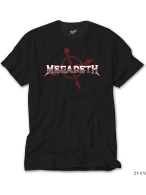 Z Zeplin Megadeth Cryptic Siyah Tişört